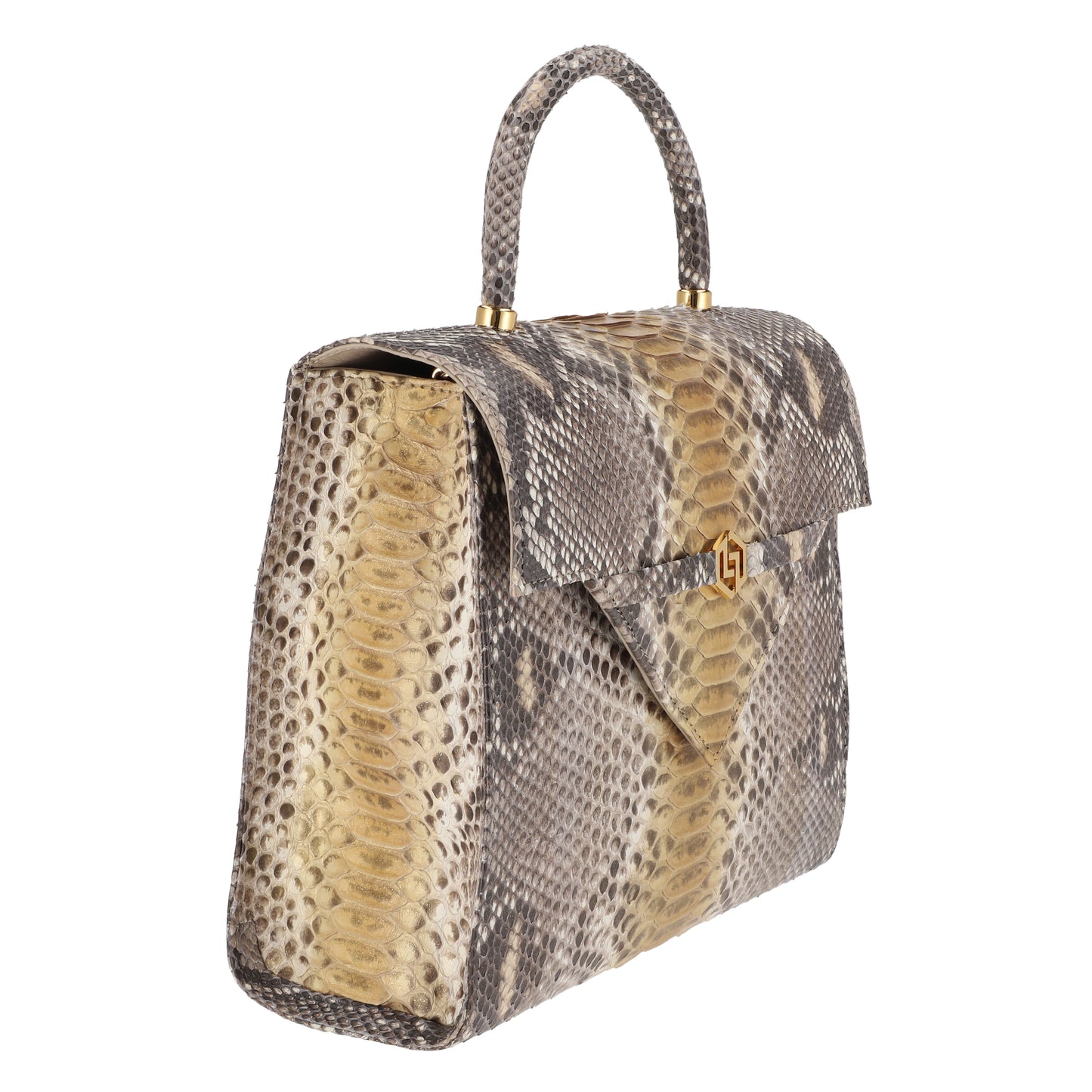 Natural Beige - Medium Bag Python