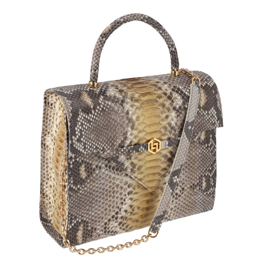 Natural Beige - Medium Bag Python