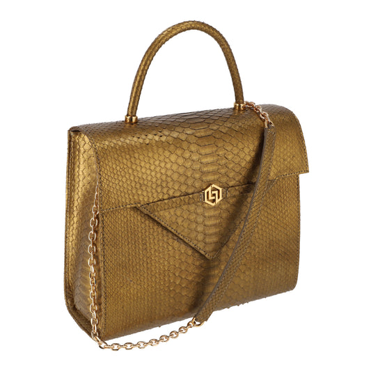 Pure Gold - Medium Bag Python