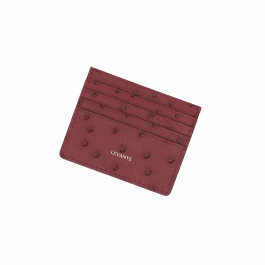 Brick Red - Card Holder Ostrich