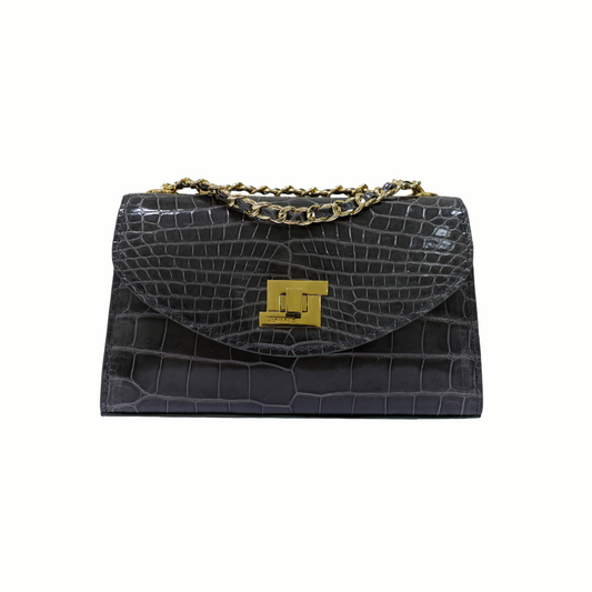 Charcoal Grey - Clutch Crocodile (NEW ARRIVAL)