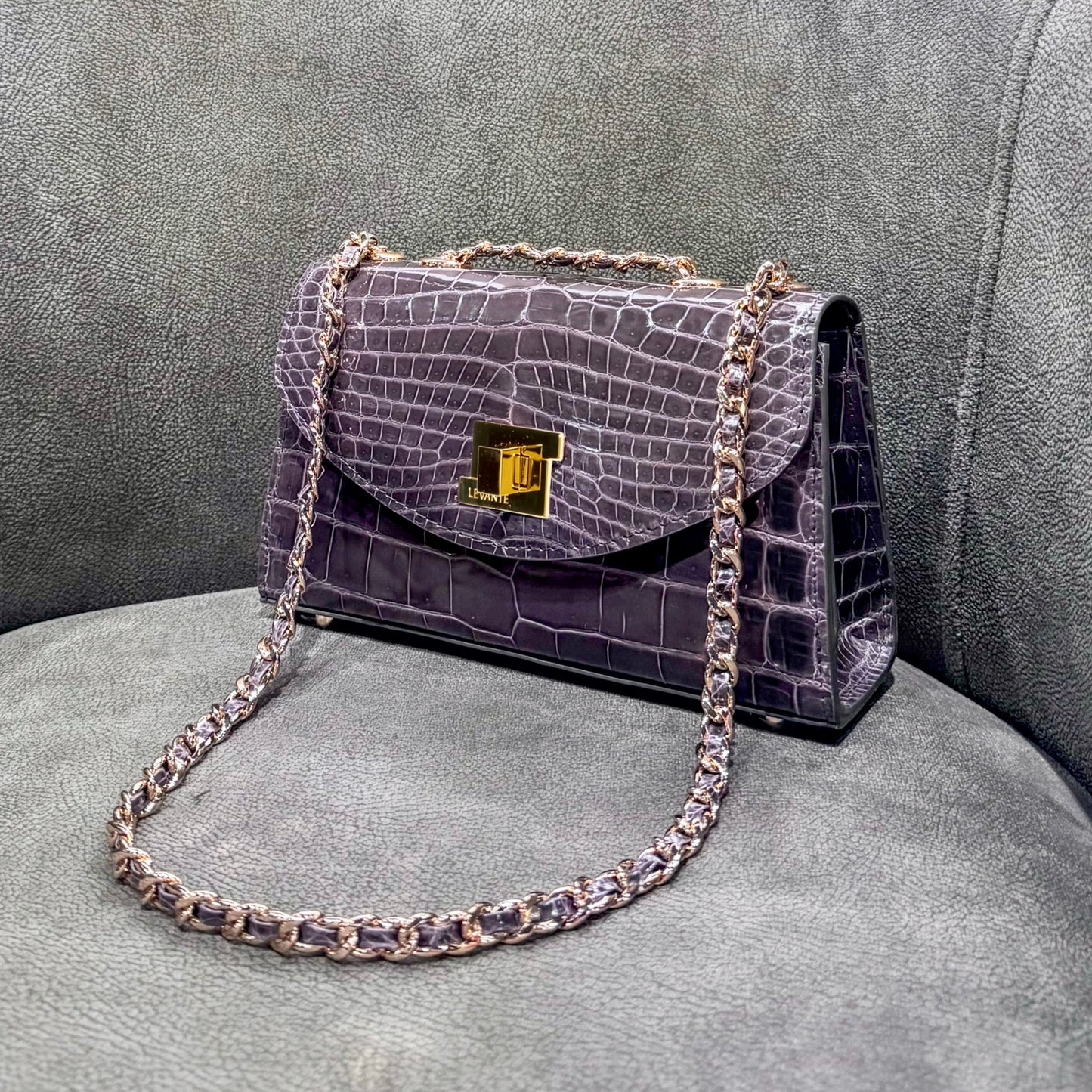 Charcoal Grey - Clutch Crocodile (NEW ARRIVAL)