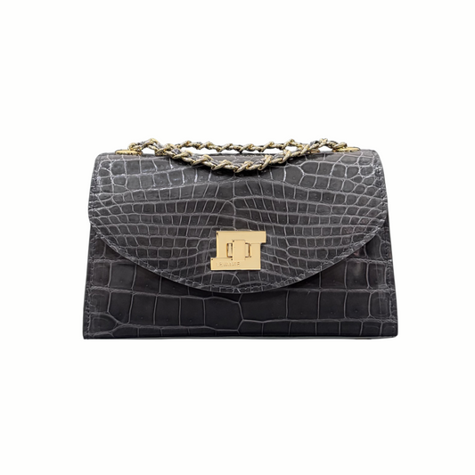 Charcoal Grey - Clutch Crocodile (NEW ARRIVAL)
