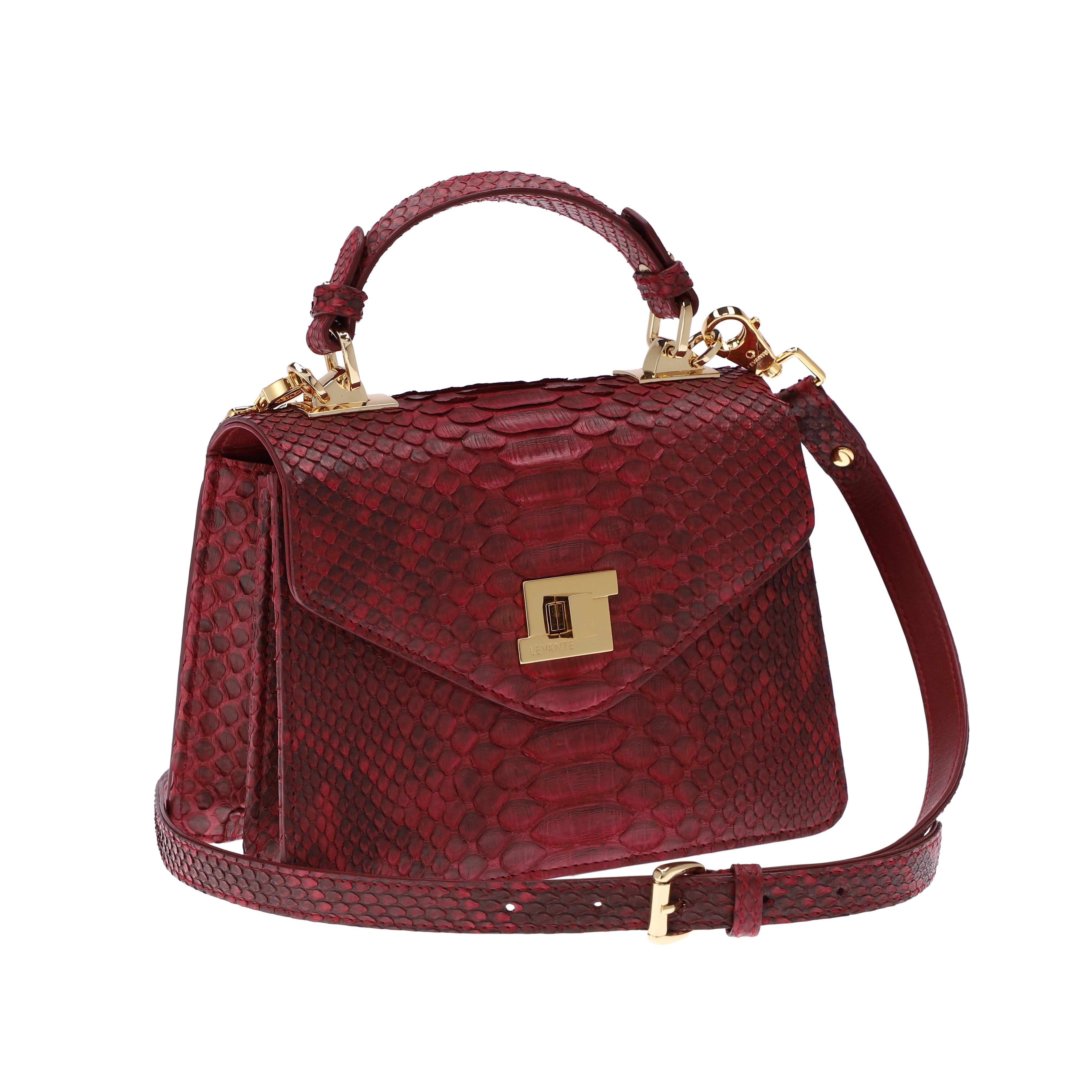 Maroon- Classic Python – Levante luxury
